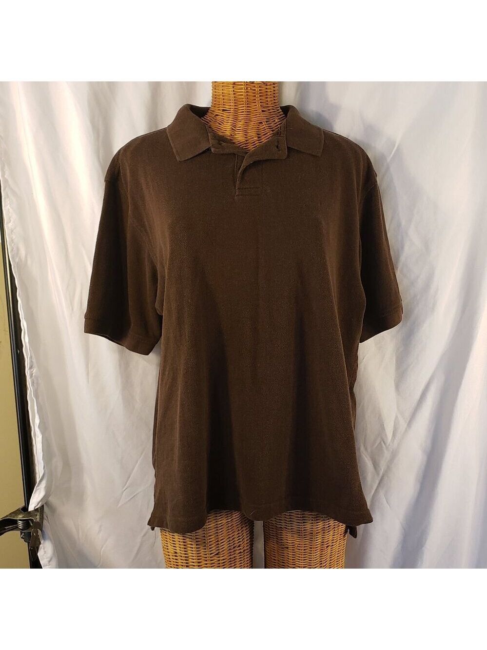 Carolina Bay Men's Brown Short Sleeve Polo Shirt - Size M
